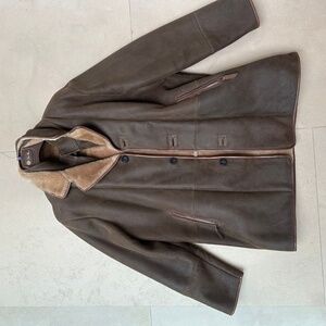 Williams & Kent Genuine Shearling Coat – XL – Brown – New / Never Worn – Luxury